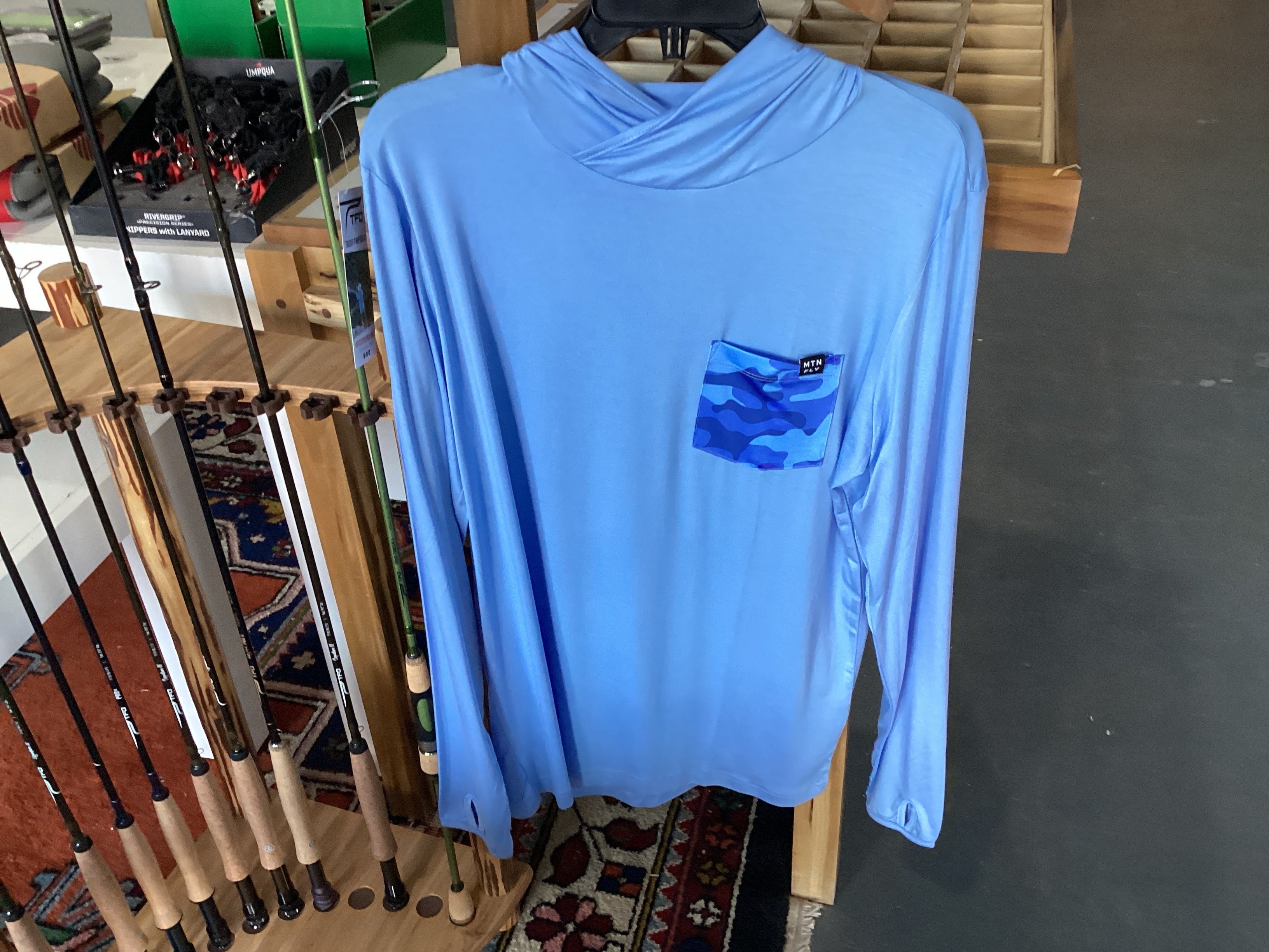 MTN FLY Long Sleeve Hooded Bamboo Shirt