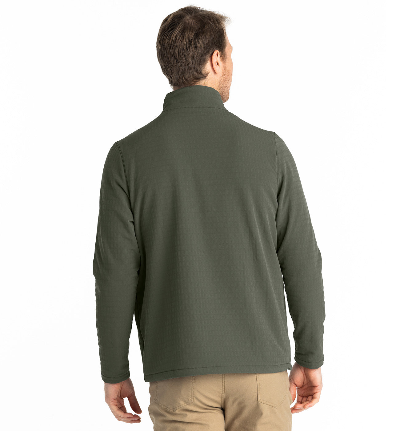 Men's Gridback Fleece Snap Pullover