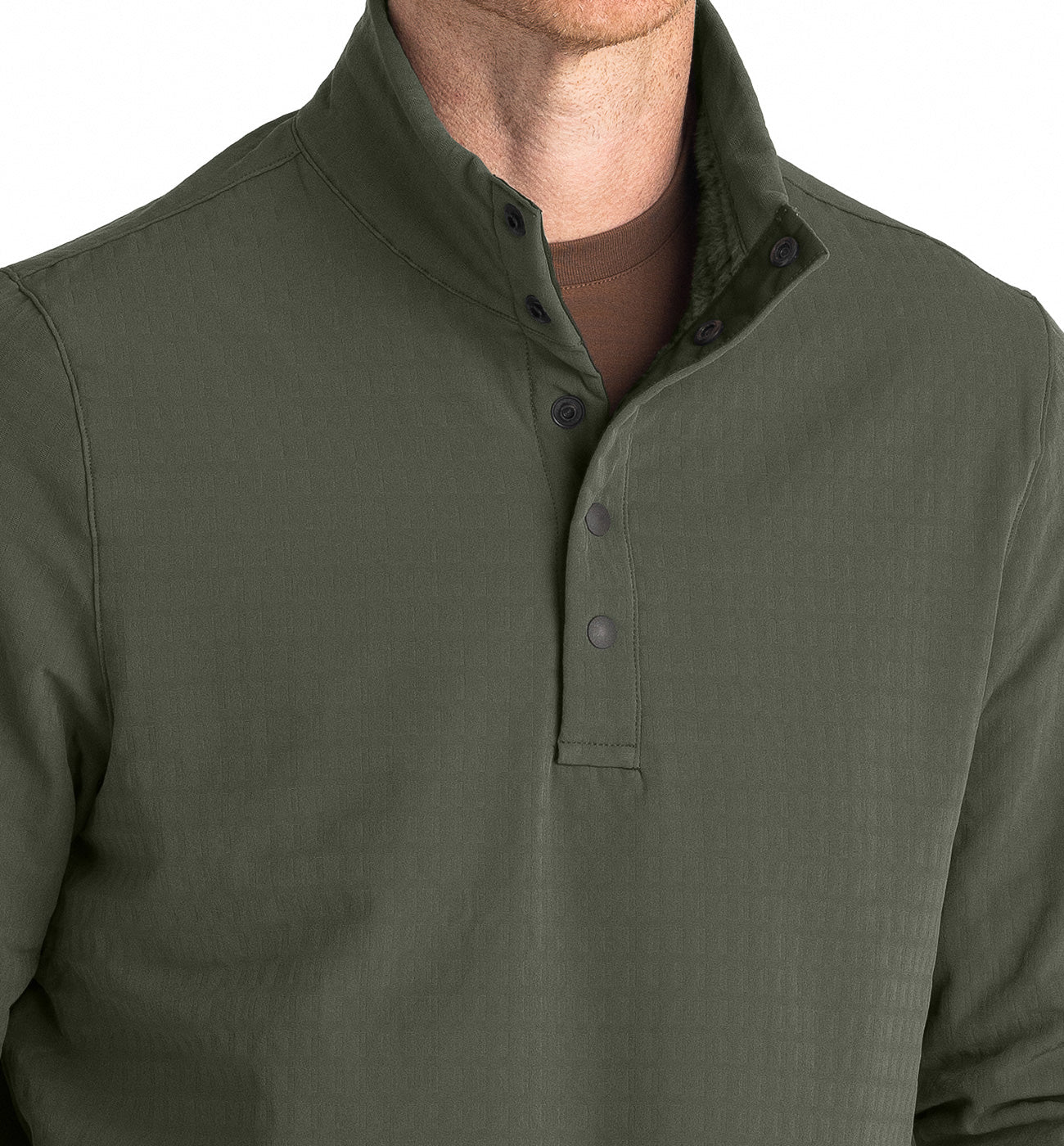 Men's Gridback Fleece Snap Pullover