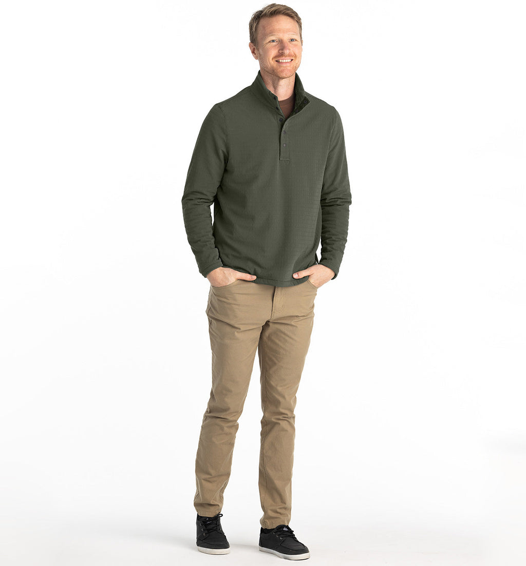 Men's Gridback Fleece Snap Pullover