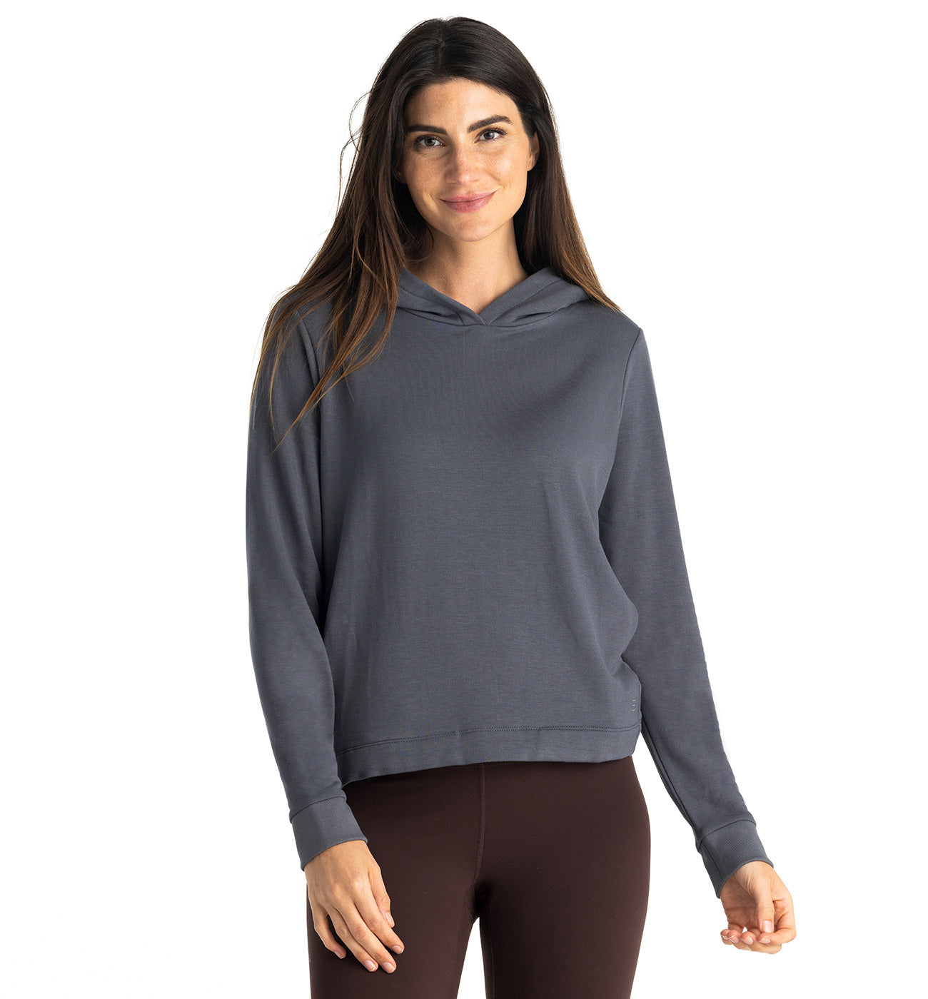 Women's Bamboo Lightweight Fleece Cropped Hoodie